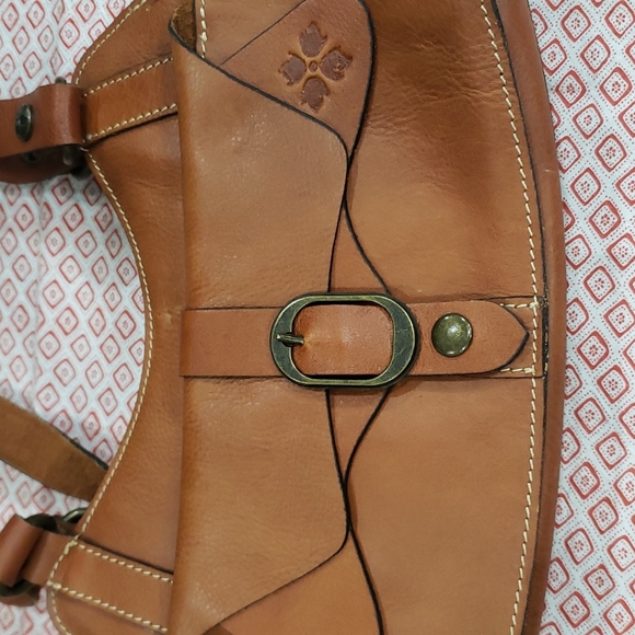 Super SALE!!!PATRICIA NASH ZURGIO BRITISH TAN Leather Satchel Bag - Picture 2 of 16